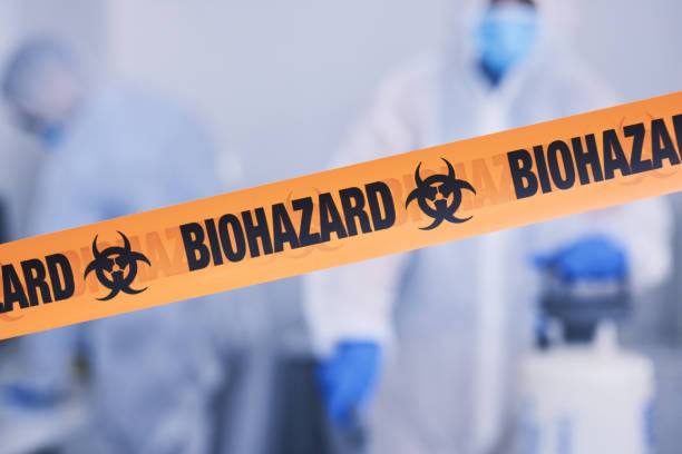 Professional Biohazard Cleanup technician working in Croton, OH